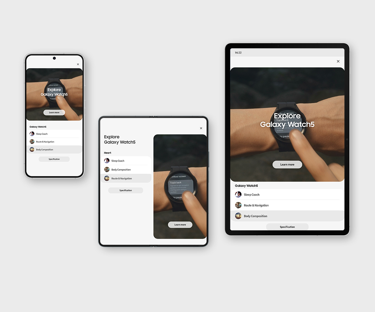 SAMSUNG Wearable App Design ERIC CNC